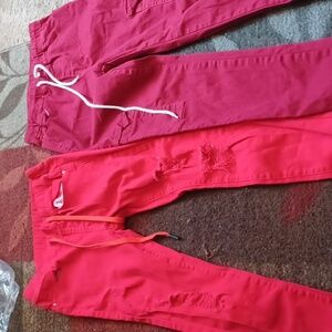 Shein red cargo pants bundle